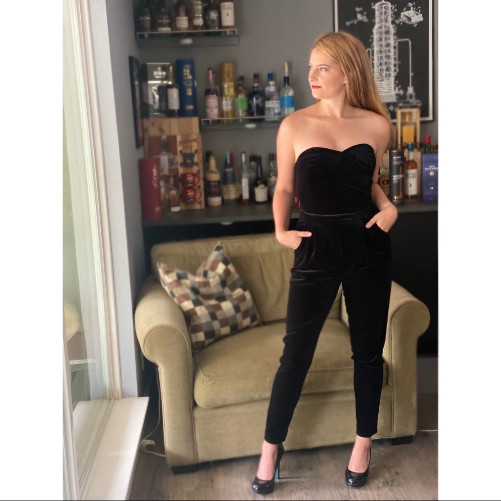 Black Velvet Jumpsuit